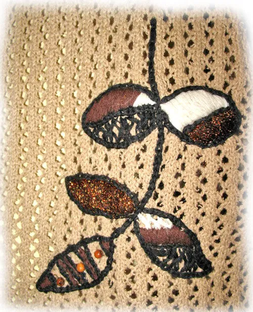 CHAUS Womens Tops BEIGE BROWN Knit Knitted CROCHET Short Sleeve Fishnet Fish Net See Through TOP Clothes