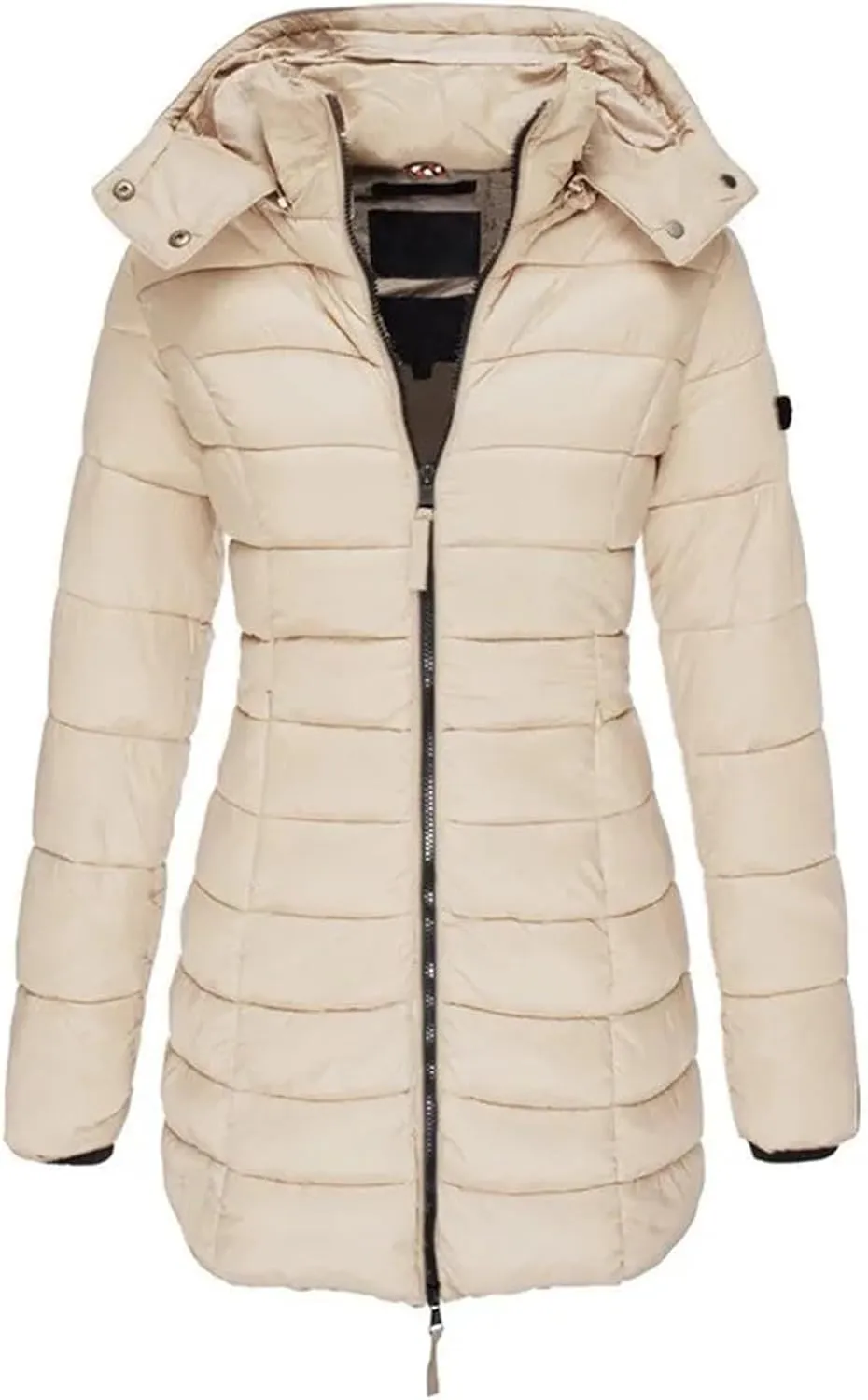 ChicCrate Women's Puffer Jacket Quilted Winter Coat Long Sleeve Lightweight Down Jackets Warm Clothes Outwear
