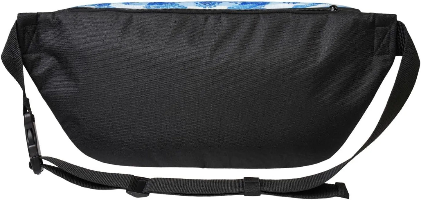 Chinoiserie Style Beach Umbrella Fanny Pack For Women Man, Waist Belt Bag Crossbody For Sports Travel Hiking Running Jogging