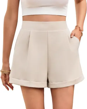 Cicy Bell Women Summer Wide Leg Shorts Dressy Casual High Waisted Bermuda Lightweight Shorts