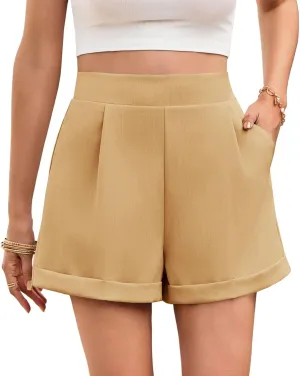 Cicy Bell Women Summer Wide Leg Shorts Dressy Casual High Waisted Bermuda Lightweight Shorts