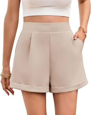 Cicy Bell Women Summer Wide Leg Shorts Dressy Casual High Waisted Bermuda Lightweight Shorts
