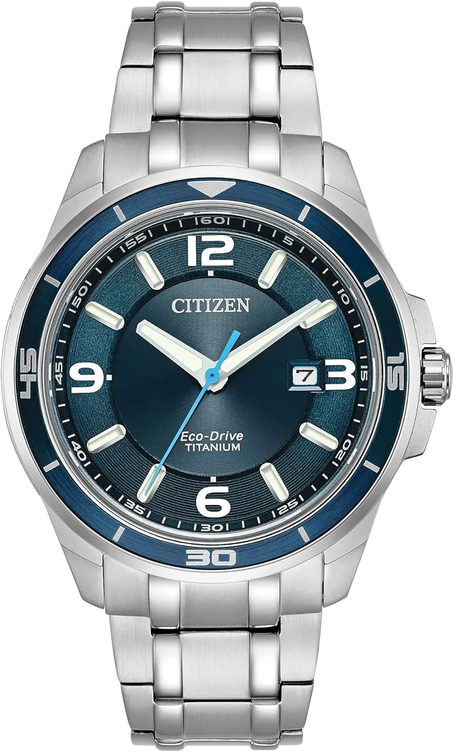 Citizen Men's Eco-Drive Weekender Brycen Watch in Titanium, blue dial (Model: BM6929-56L)