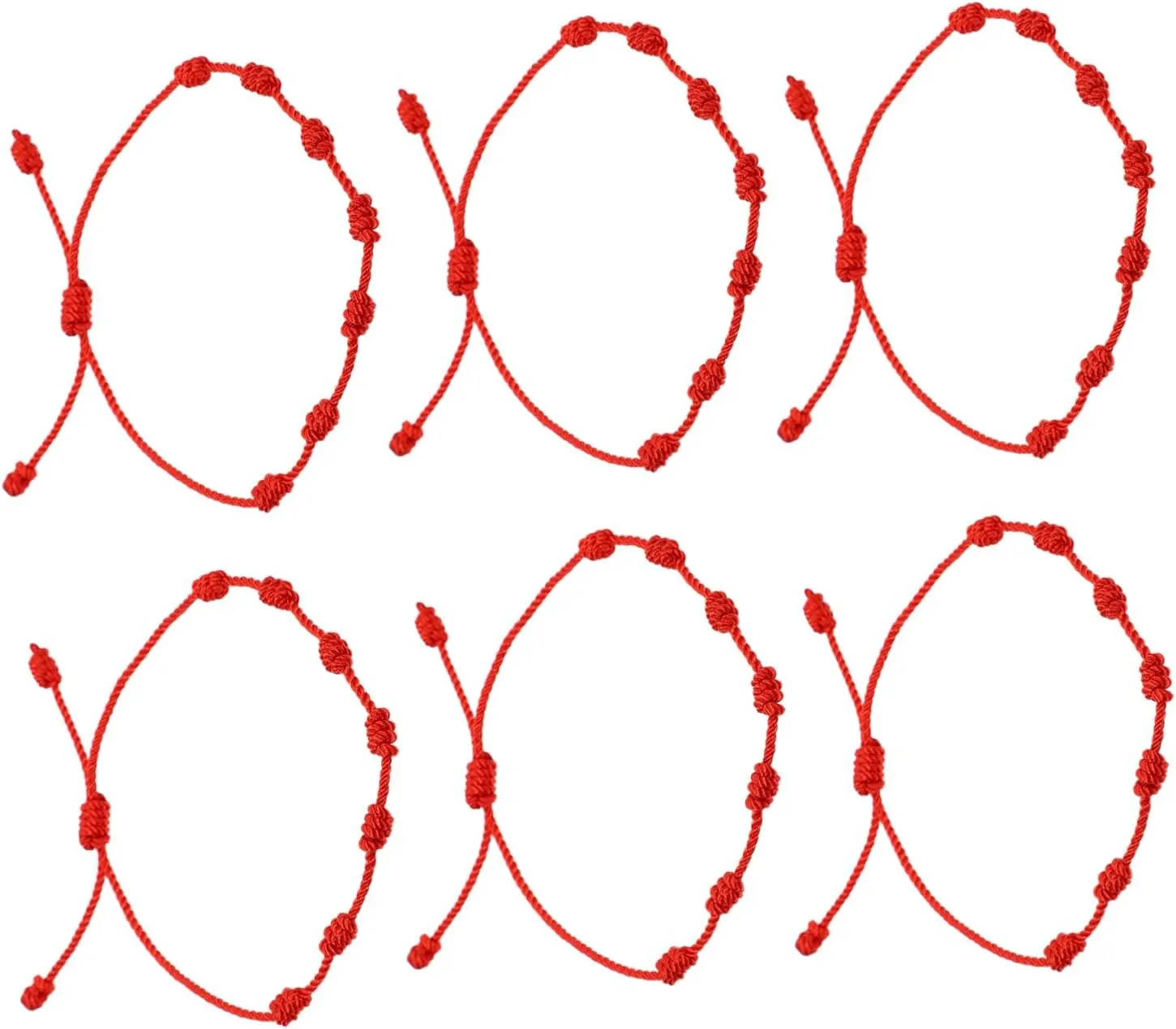 Classic Red Bracelet Braided Rope Knot Wristband Adjustable for Women Girls Stylish Present Occasion