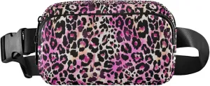 Colorful Romantic Leoprad Women Fanny Packs Waterproof Belt Bag Hip Pouch Funky Crossbody Waist Pack