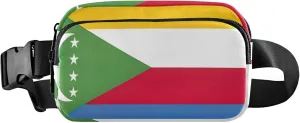 Comoros National Flag Fanny Packs for Women Waterproof Hip Bag Belt Purse Cute Travel Waist Bag