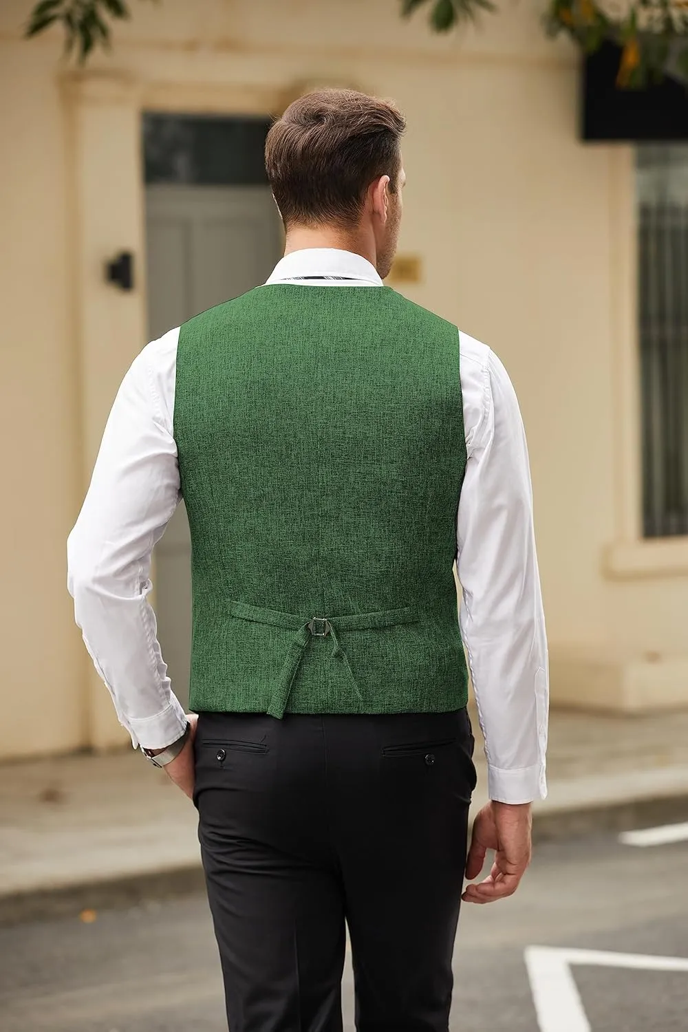 COOFANDY Men's Casual Business Vests Lightweight Waistcoat Slim Fit Suit Vest