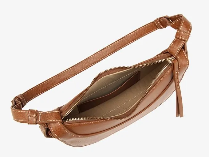 Crescent Hobo Bag for Women PU Leather Crossbody Shoulder Bag Elegant Handbags Satchel Work Bag