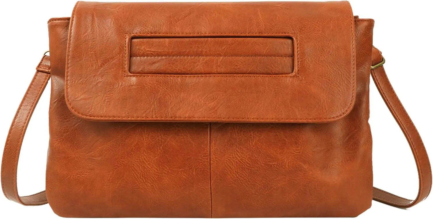 Crocodile Pattern Clutch Purse Oversized PU Leather Envelope Clutch Evening Handbag