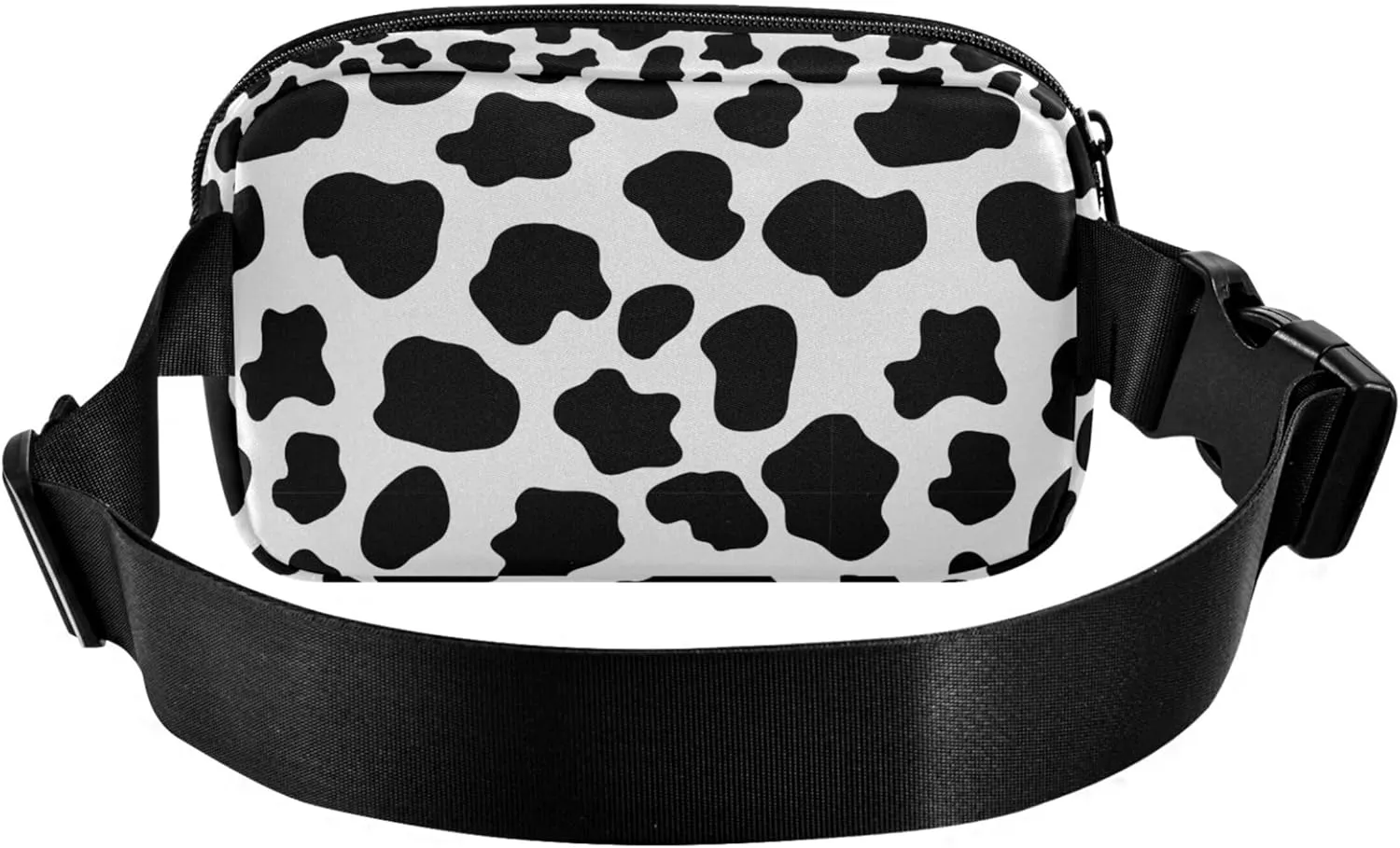 Custom Black White Cow Pattern Women Fanny Packs Waterproof Hip Pouch Belt Bag Designer Crossbody Waist Bag