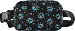 Custom Bright Ladybugs Stars Fanny Packs for Women Waterproof Hip Bag Belt Purse Funky Travel Waist Pack for Men