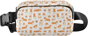 Custom Corgi Pattern Dog Animals Waterproof Women Fanny Packs Belt Bag Hip Pouch Designer Travel Waist Pouch