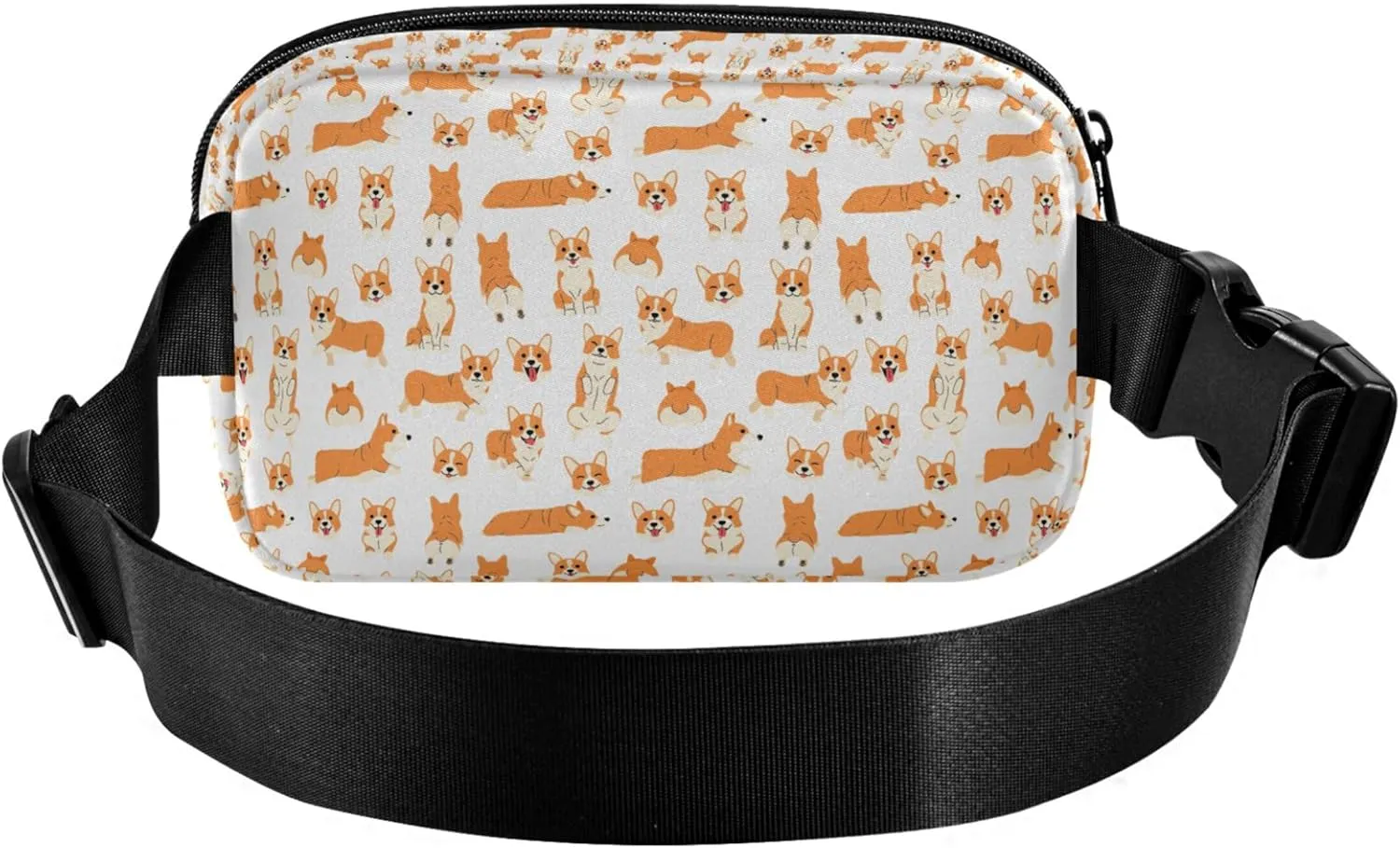 Custom Corgi Pattern Dog Animals Waterproof Women Fanny Packs Belt Bag Hip Pouch Designer Travel Waist Pouch