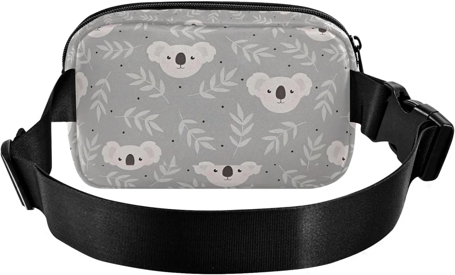 Customized Cute Koala Grey Women Fanny Packs Waterproof Belt Bag Hip Pack Cute Cross Body Waist Pack