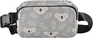 Customized Cute Koala Grey Women Fanny Packs Waterproof Belt Bag Hip Pack Cute Cross Body Waist Pack