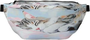 Cute Cat Sleeping Fanny Pack For Women Man, Waist Belt Bag Crossbody For Sports Travel Hiking Running Jogging