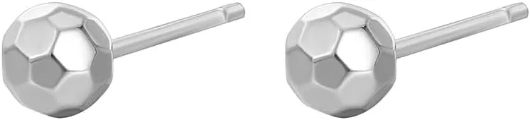 Cute Honeycomb Tiny Small Round Ball Stud Earrings for Women Men Cartilage Tragus 925 Sterling Silver Post Hypoallergenic Minimalist Soccer Sport Huggie Piercing Studs Pin Fashion Jewelry Gifts Her Daughter Birthday Bff Xmas