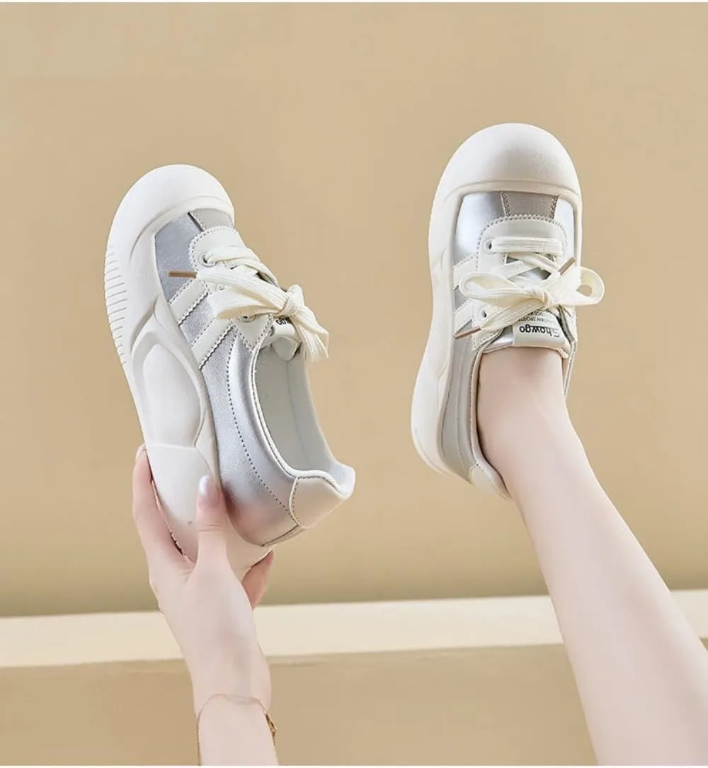 Cutecore Shoes Kawaii Sneakers Casual Tennis Gym Fitness Outdoor Hiking Comfortable Chunky Platform Y2K Wide Round Toe for Women Trendy Preppy Back to School Gift for Girls Granddaughter in Campus