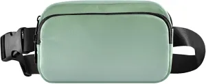 Dinosaur Green Pale Blue Gradient Fanny Pack for Women Waterproof Hip Pack Belt Pouch Bright Cross Body Waist Pack
