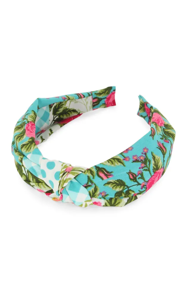 EHB10124 Patchwork Print Pattern Knotted Headband 12pcs Pack