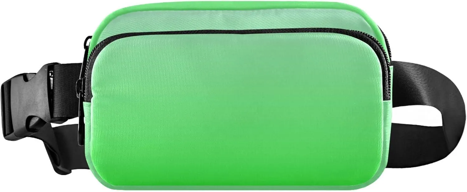 Elegant Blue Lime Gradient Fanny Packs for Women Waterproof Belt Bags Hip Pack Cute Travel Waist Bag