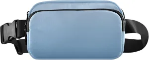 Elegant Blue Steel Gradient Fanny Pack for Women Waterproof Everywhere Belt Bag Cute Travel Waist Bag