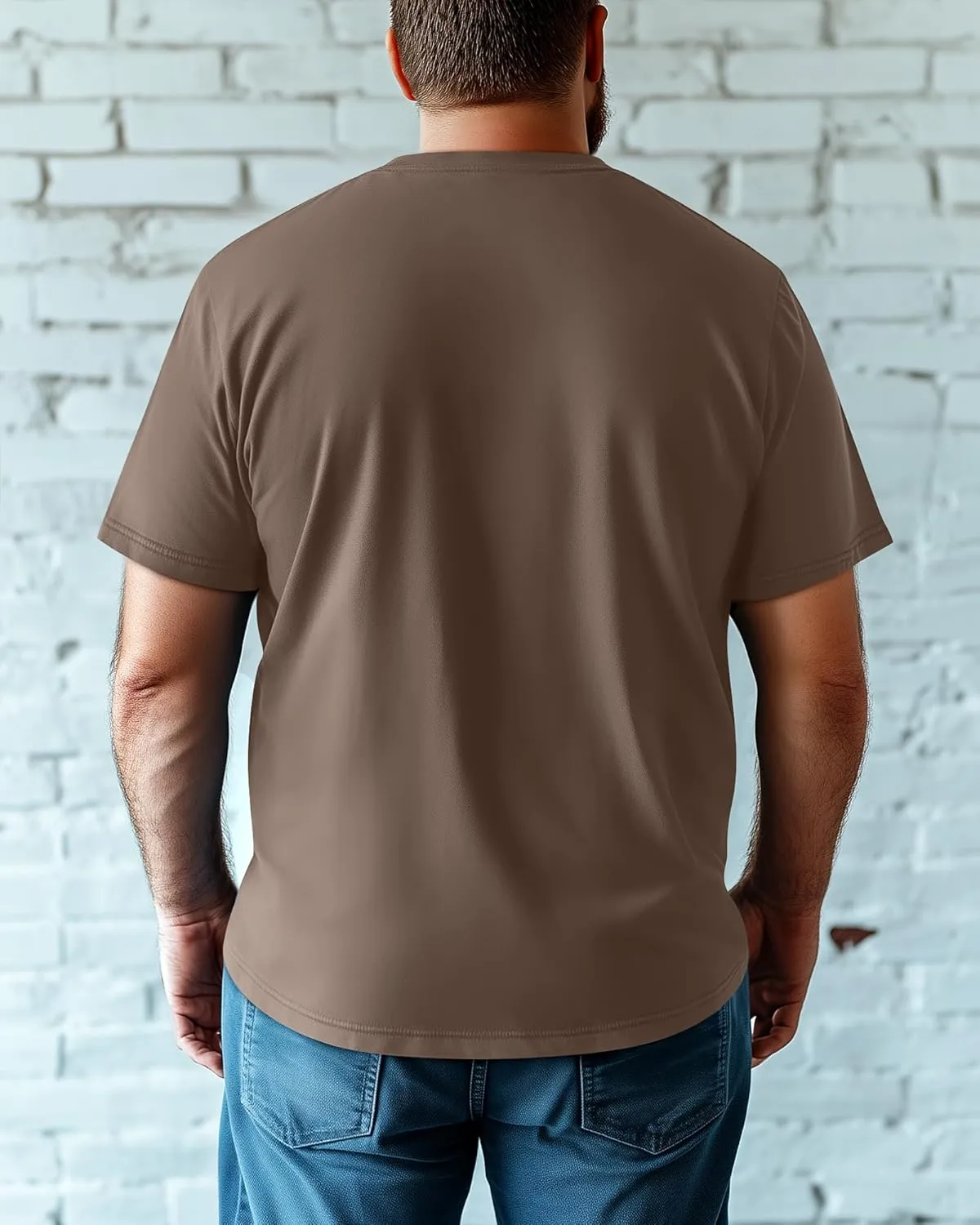 Ficerd 3 Pack Men's V Neck T Shirts Short Sleeve Plus Size Tee Loose Casual Top Cotton Basic Oversized Shirts with Pocket