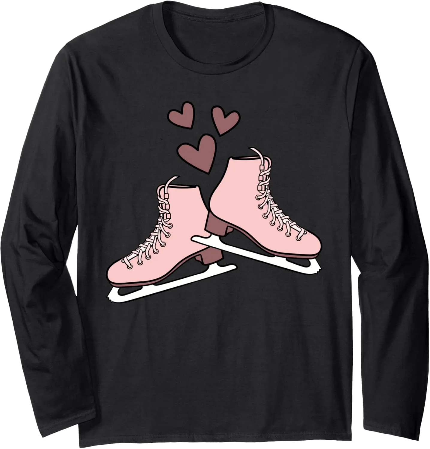Figure Skating Shoe Ice Skater Instructor Skates Sport Long Sleeve T-Shirt