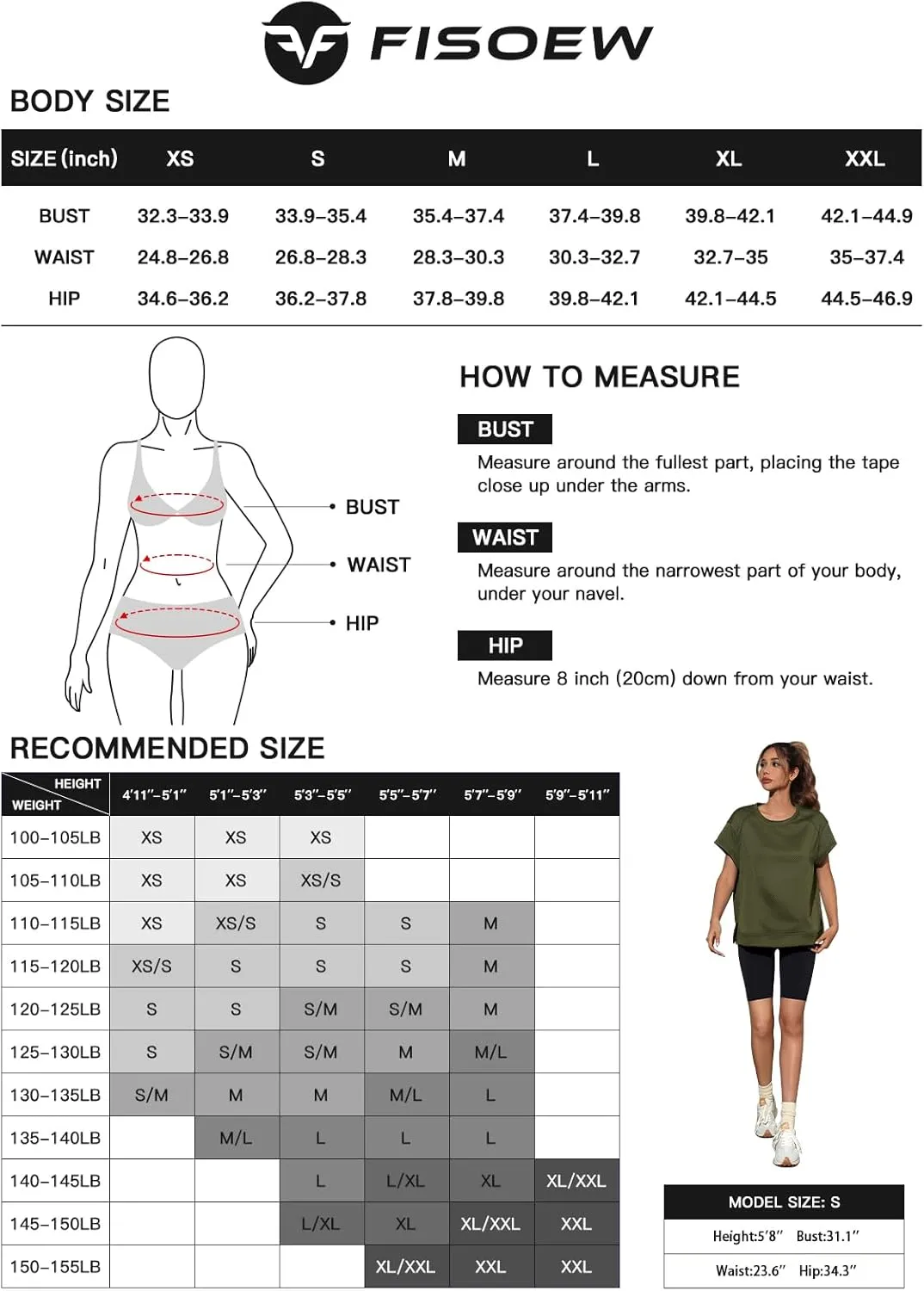 Fisoew Women's Oversized Sweatshirt Casual Textured Short Cap Sleeve Crewneck Loose Workout Summer Tops