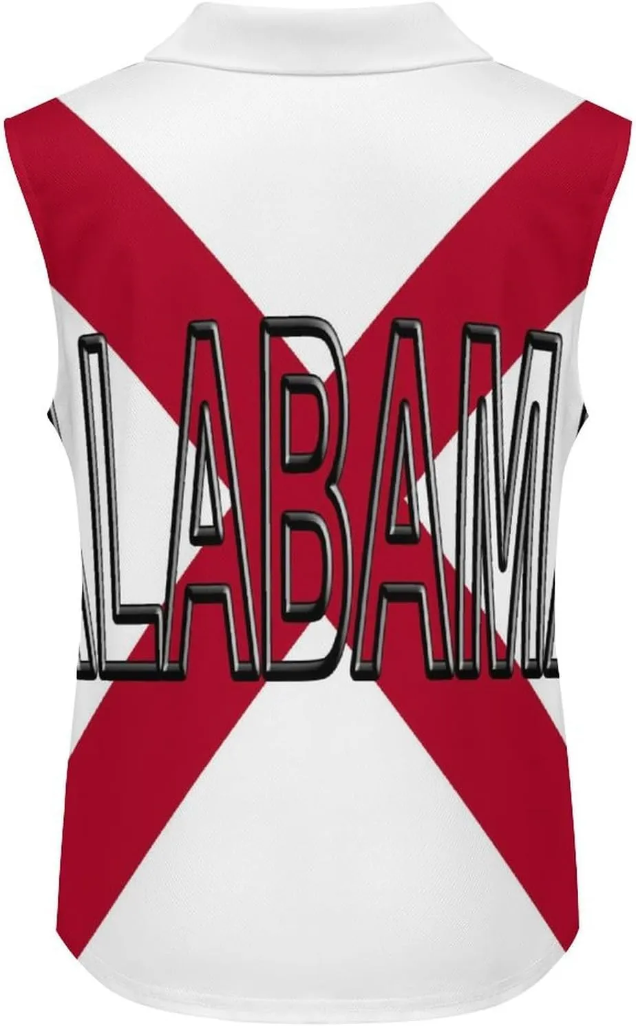 Flag of Alabama State Women's Sleeveless Golf Polo Shirts Athletic Tank Tops