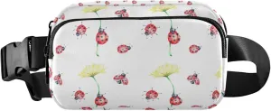Flowers Lady Bird Animal Fanny Packs Women Colorful Belt Bag Hip Pack Waterproof Travel Waist Pouch