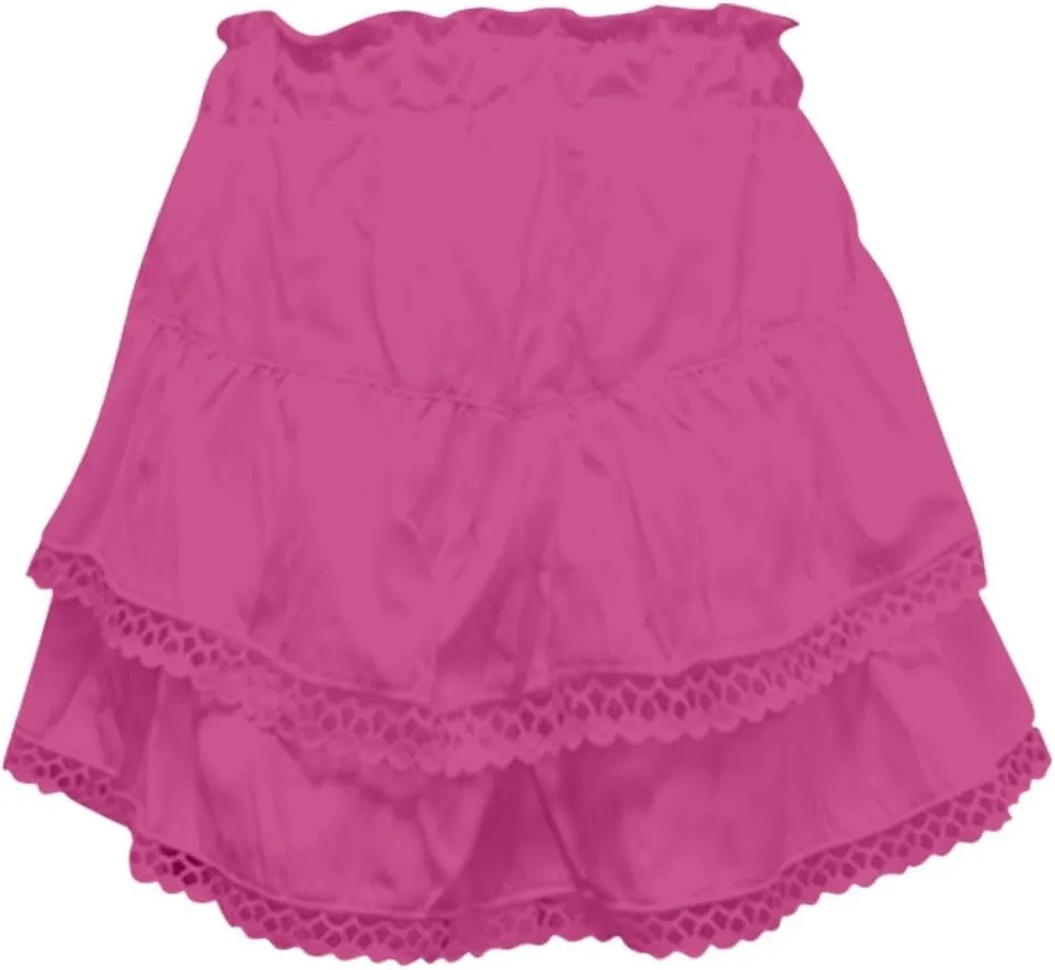 Flowy Mini Skirts for Women Summer High Waisted Tiered Ruffle Shorts Athleisure Tennis Skort Vacation Beach Outfits
