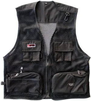 Foldable Outdoor Fishing Camping Travel Mesh Vest, Multi-Pockets Photography Lightweight Vests