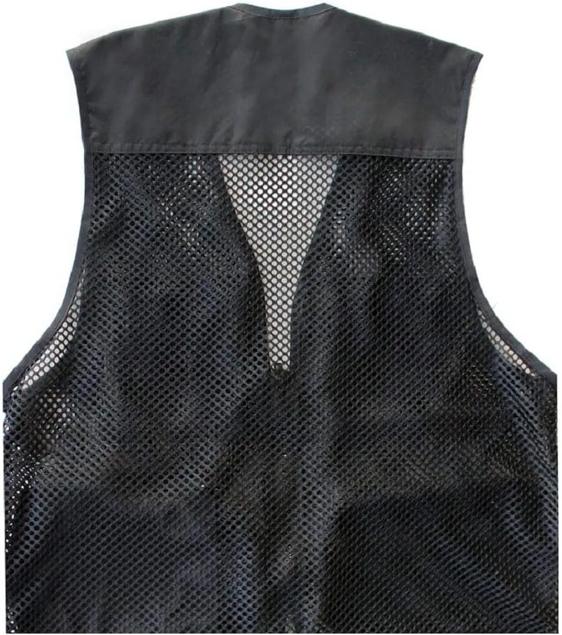 Foldable Outdoor Fishing Camping Travel Mesh Vest, Multi-Pockets Photography Lightweight Vests