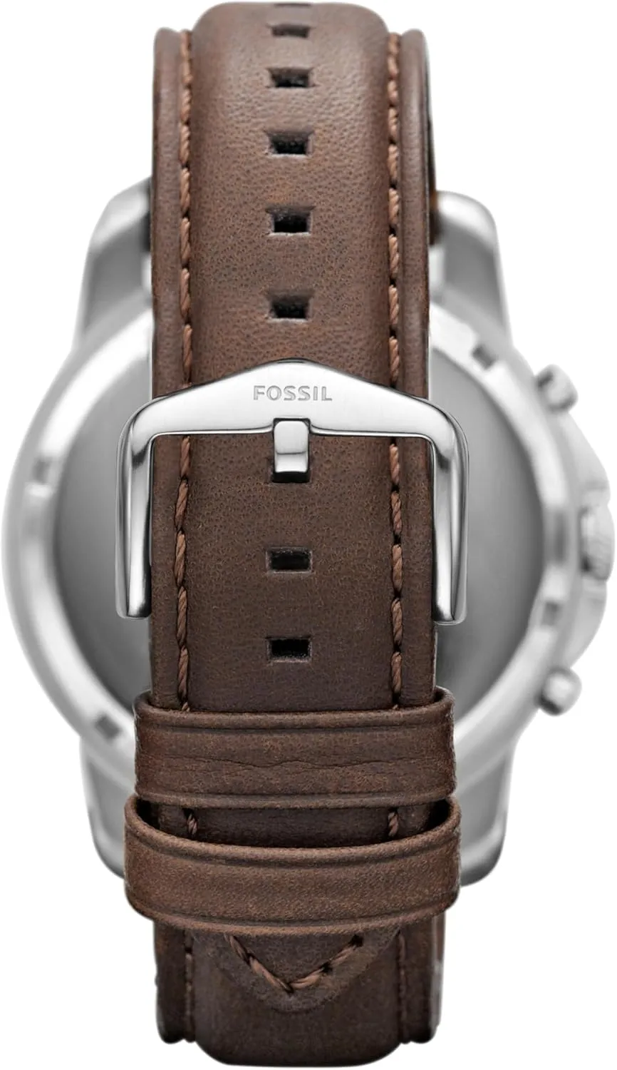 Fossil Men's Grant Quartz Stainless Steel and Leather Chronograph Watch