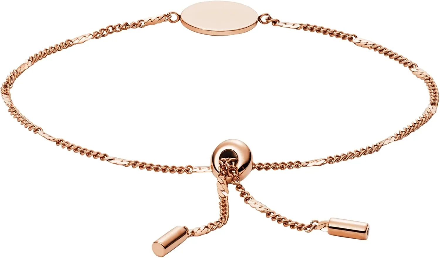 Fossil Women's Plated Stainless Steel Engravable Personalized Gift Bracelet for Women