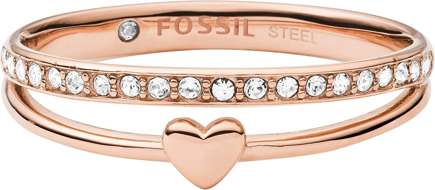 Fossil Women's Plated Stainless Steel Ring