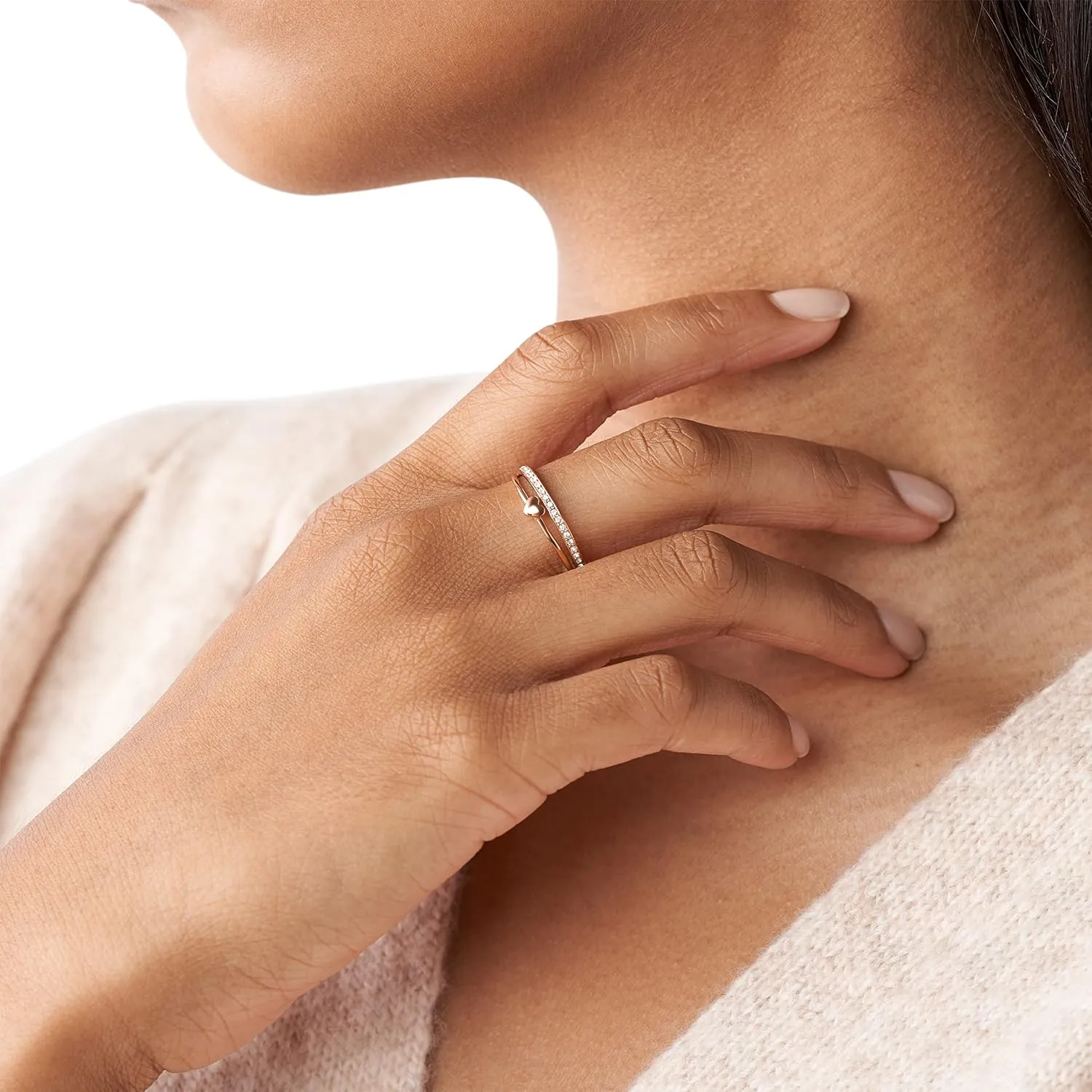 Fossil Women's Plated Stainless Steel Ring