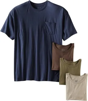 Fruit of the Loom Men's Pocket Crew Neck T-Shirt (Pack of 4)