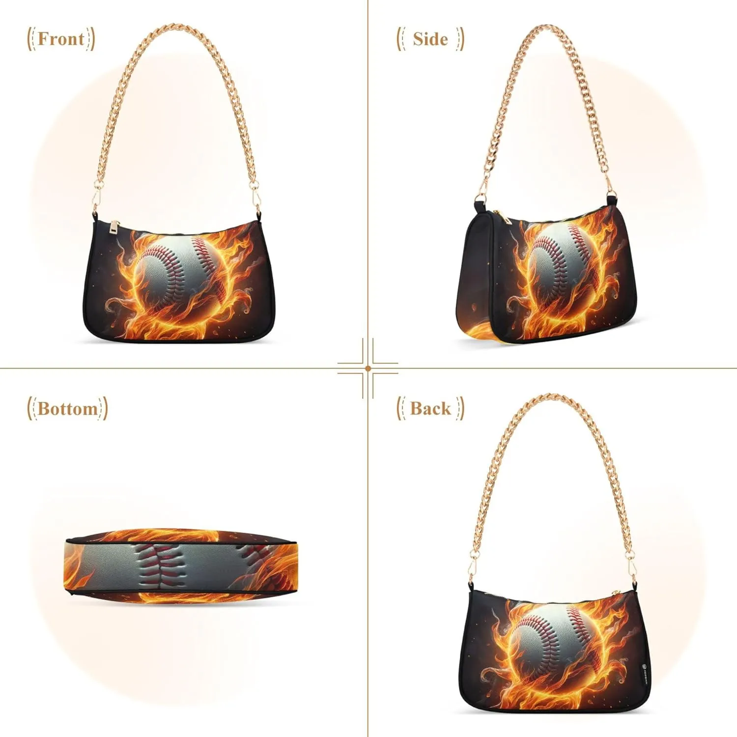 Game Controller Monster Face Medium Purse Hobo Party Purses Womens Ladies Handbags Chain Cute Shoulder Bag