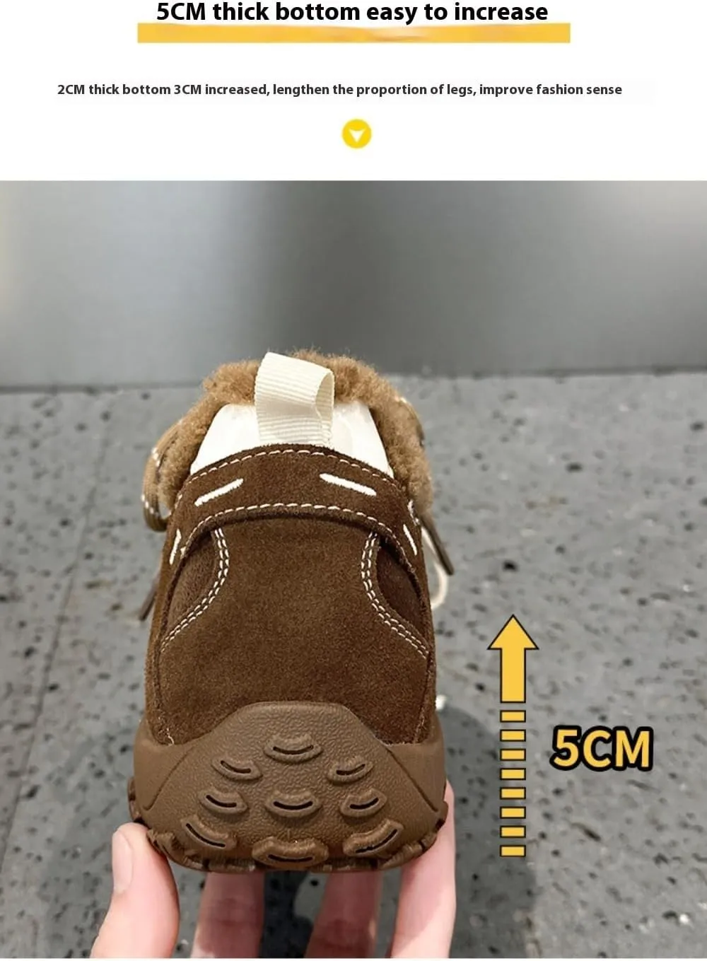 Geerta Cutecore Shoes Fur Lined Fluffy Sneakers Wide Toes Y2K Retro Kawaii Casual Warm Comfortable Chunky Platform for Women Trendy Preppy Back to School Gift for Girls Granddaughter