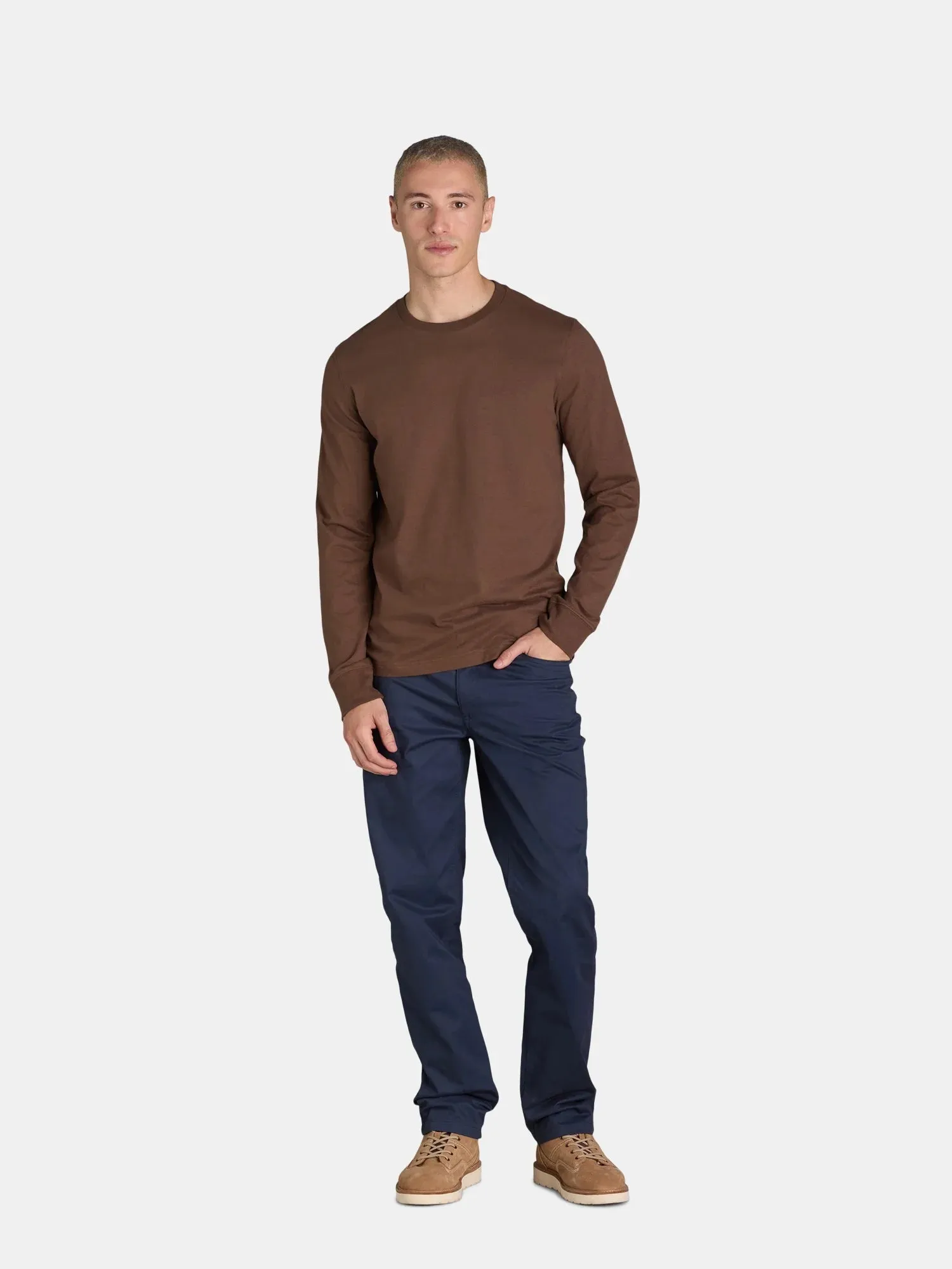 George Men's & Big Men's Crewneck T-Shirt with Long Sleeves, Size XS-3XLT