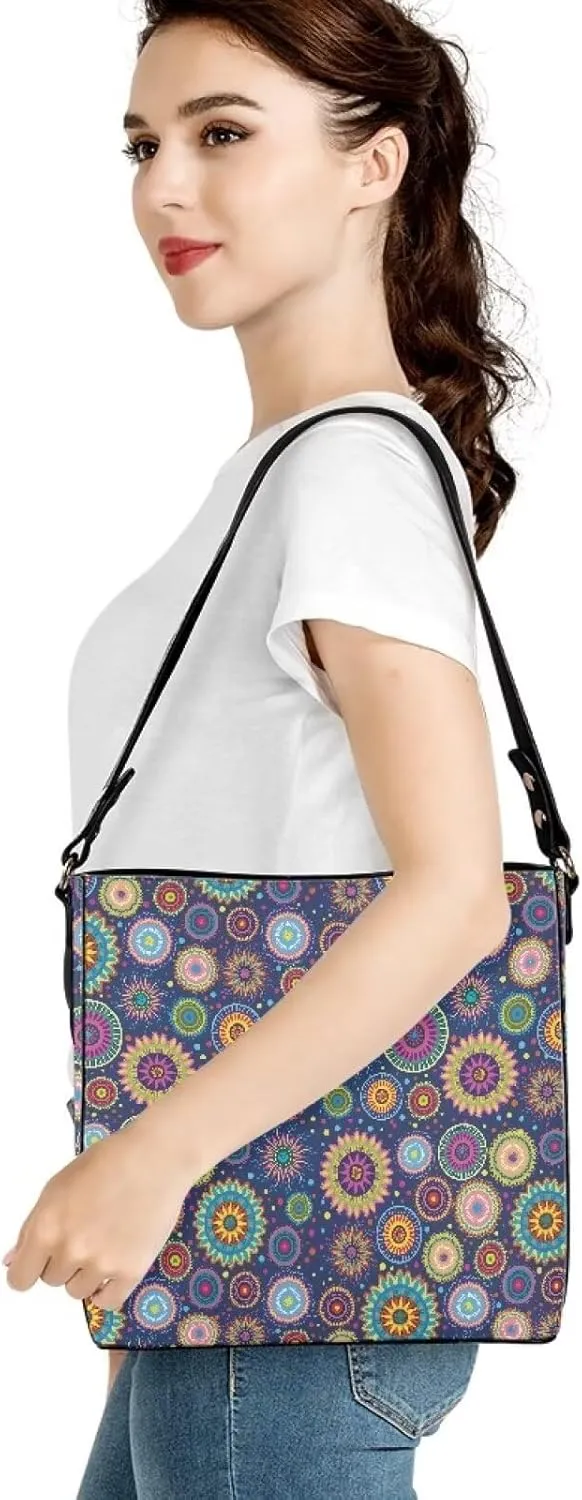 GIFTPUZZ Bucket Bags Crossbody Bucket Bags with Magnetic Snap Women's Leather Designer Handbags Tote Purses
