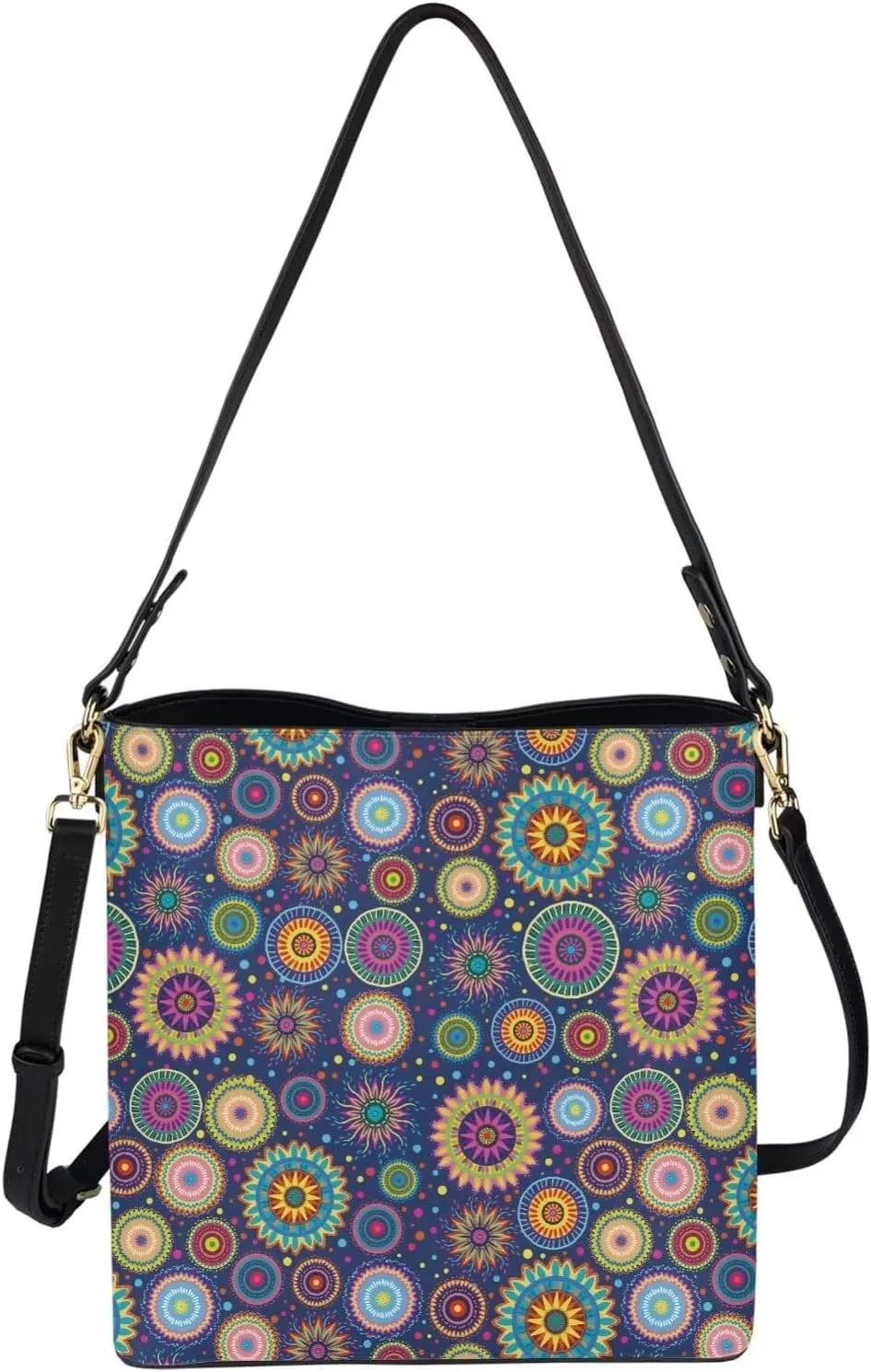GIFTPUZZ Bucket Bags Crossbody Bucket Bags with Magnetic Snap Women's Leather Designer Handbags Tote Purses