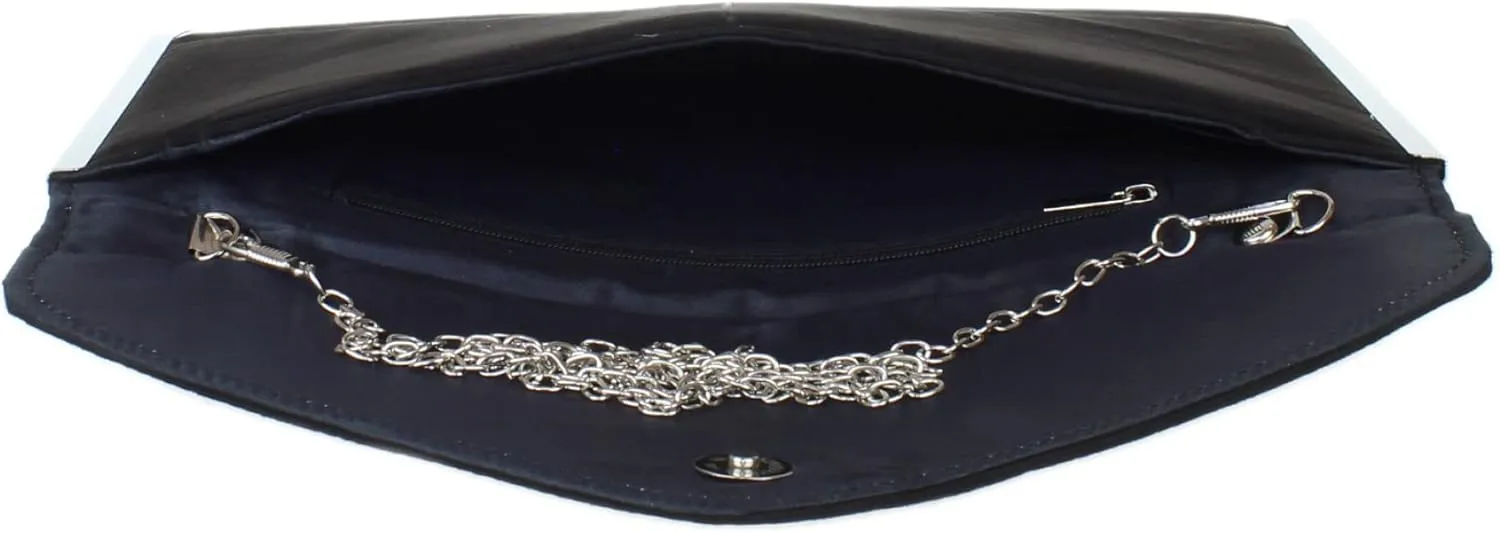 Girly HandBags Womens Faux Suede Plain Clutch Bag