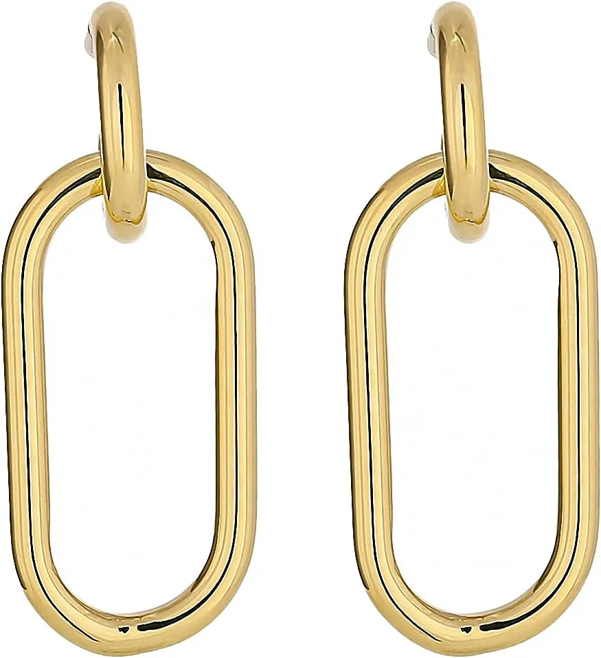 Gold Metal Texture Geometric Hollow Dangle Earrings Women Minimalist Earrings