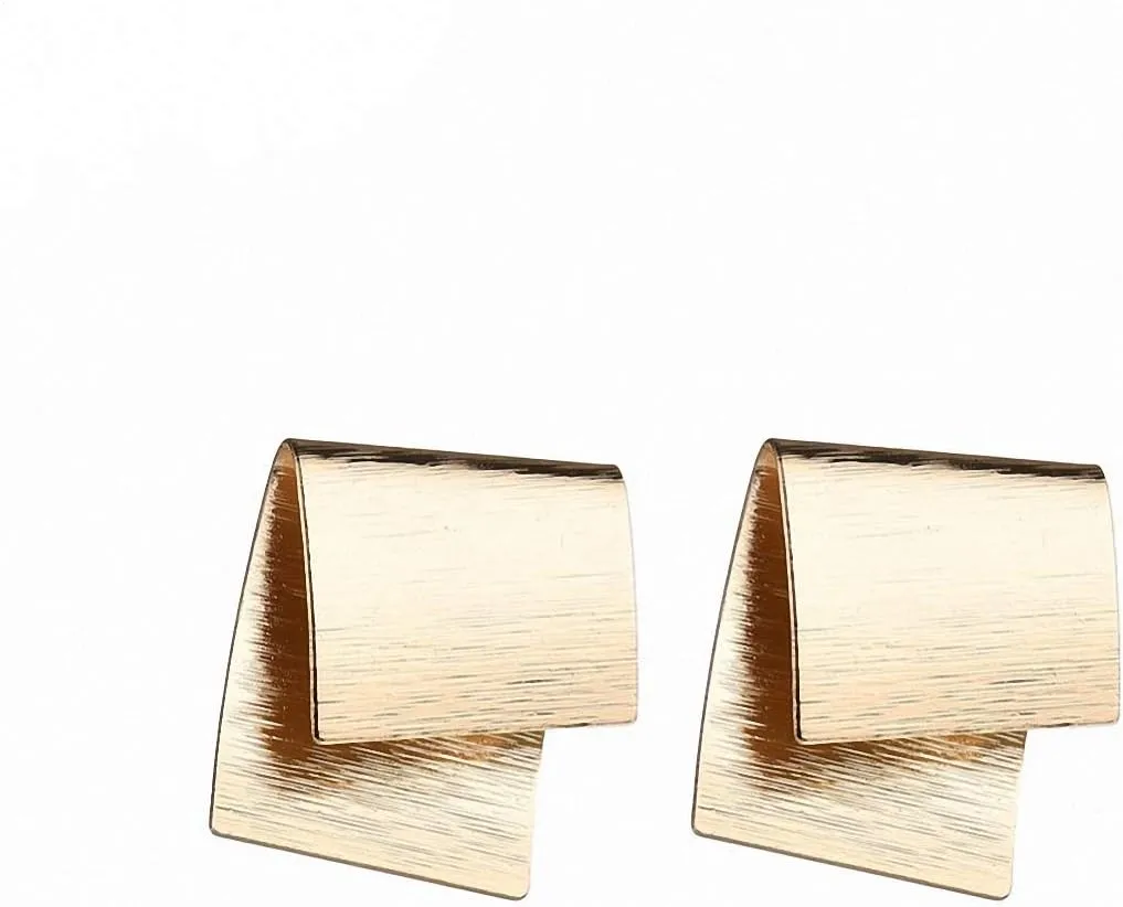 Gold Stud Earrings Women Minimalist Folding Irregular Geometric Earings Statement Earrings