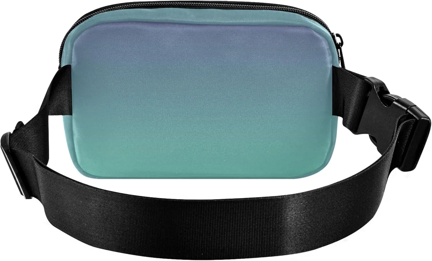 Gradient Violet Aquamarine Ombre Waterproof Women Fanny Pack Large Hip Belt Bag Neon Cross Body Waist Purse
