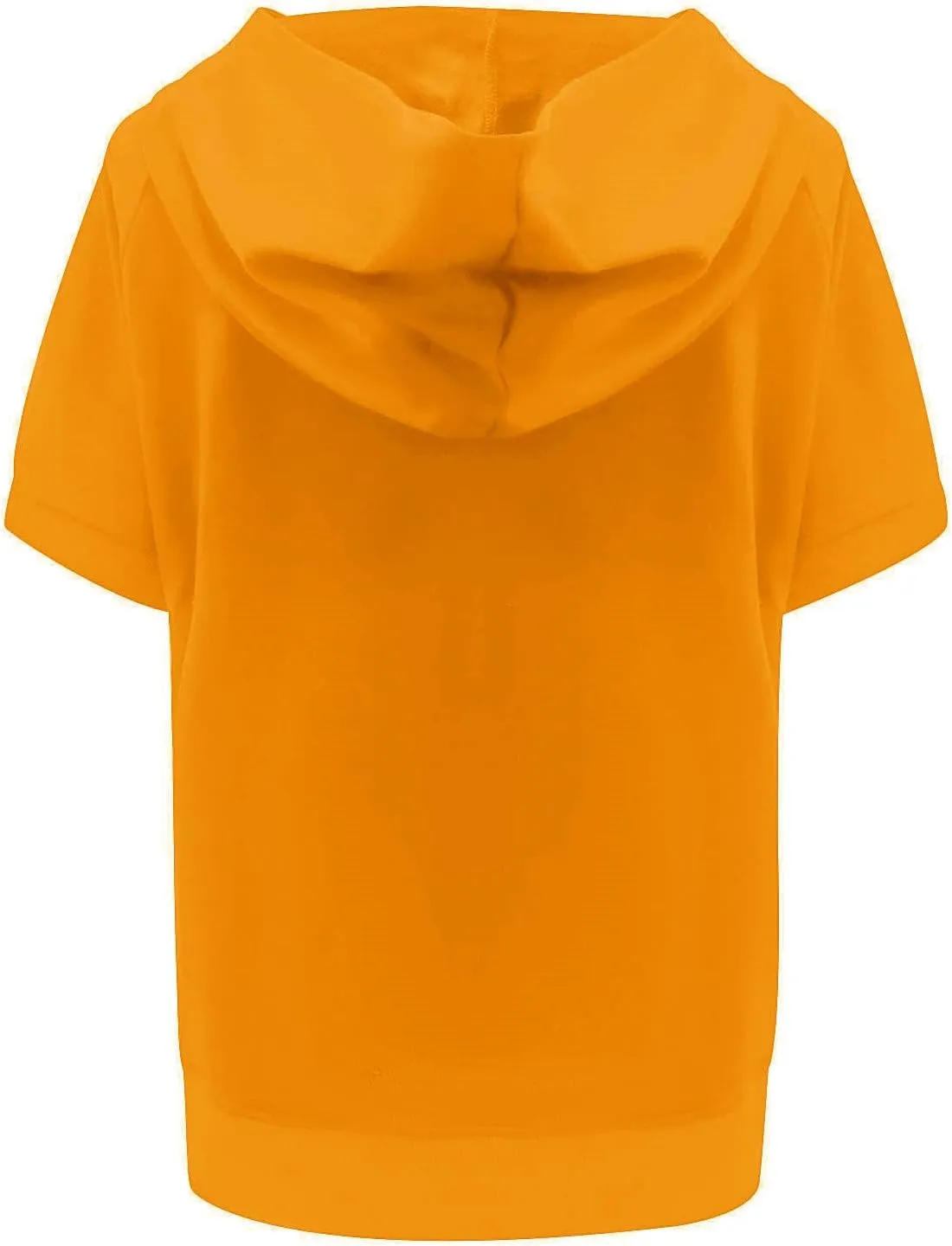 Half Zip Sweatshirt Women Oversized Short Sleeve Hoodies Casual Pullover Tops Loose Fit Summer Shirts with Pockets