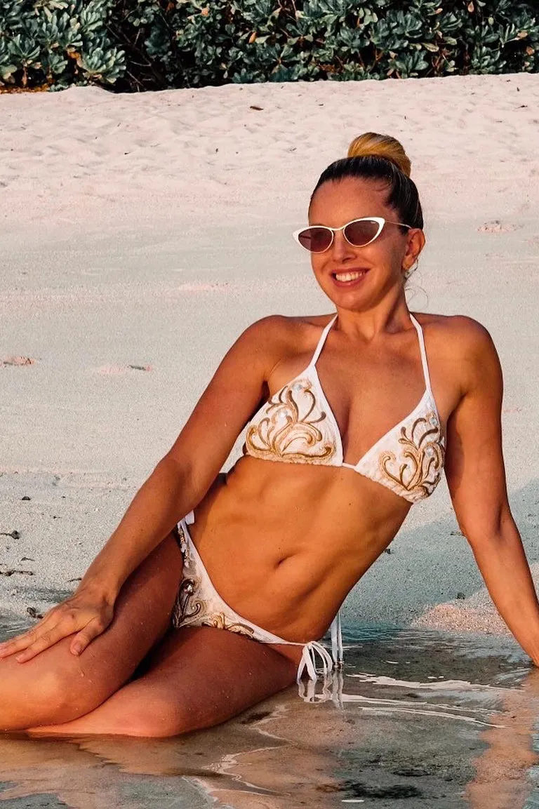 Handpainted Bikini Bottoms - White/Gold